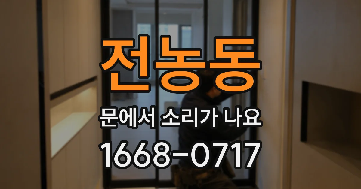 전농동 문에서 소리가 나요