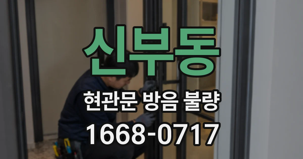 신부동 현관문 방음 불량