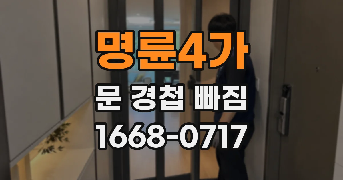 명륜4가 문 경첩 빠짐