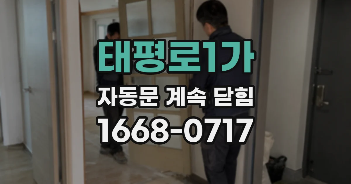 태평로1가 자동문 계속 닫힘