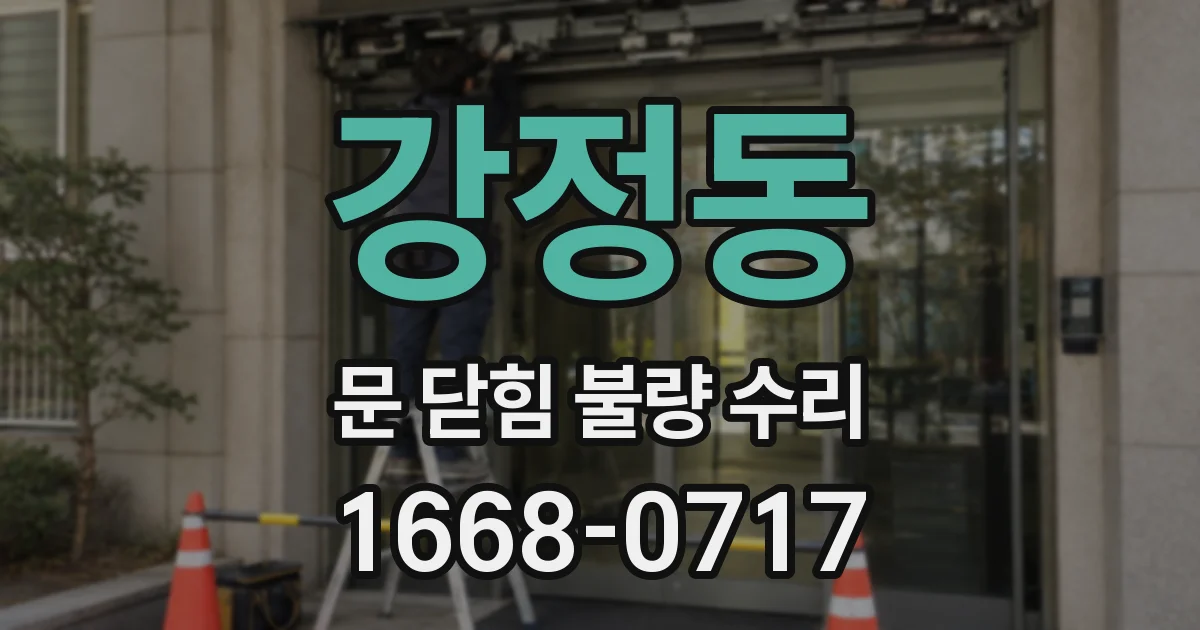 강정동 문 닫힘 불량 수리