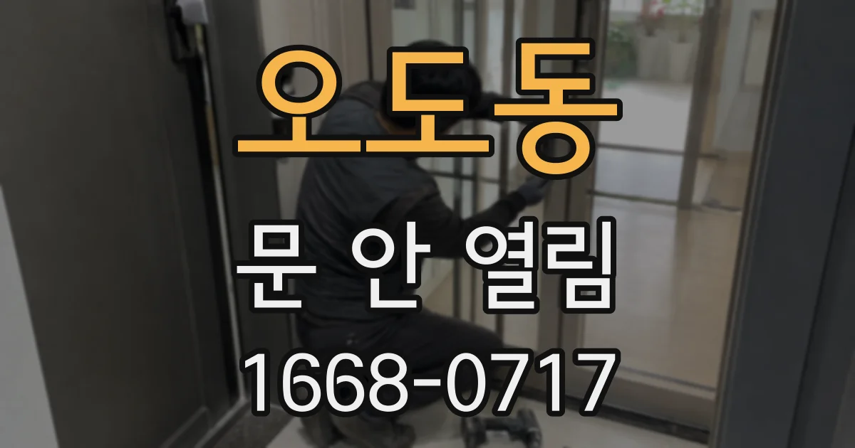 오도동 문 안 열림