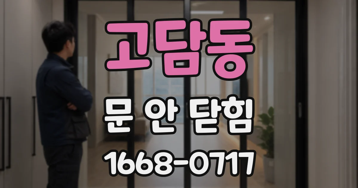 고담동 문 안 닫힘