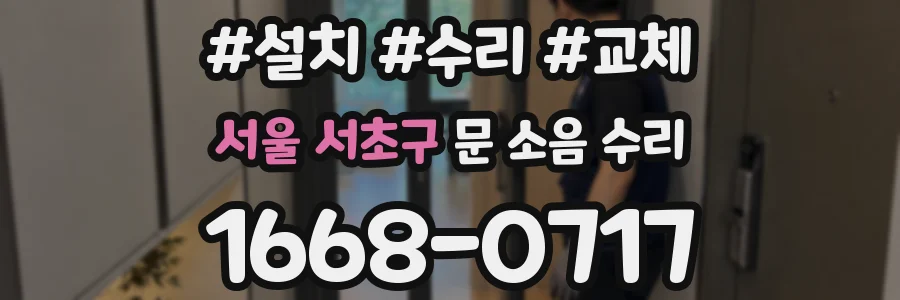 서울 서초구 문 소음 수리