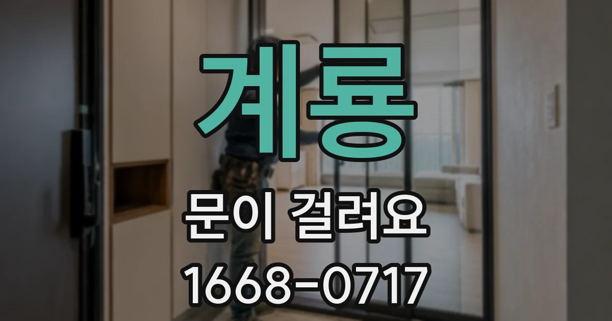 계룡 문이 걸려요