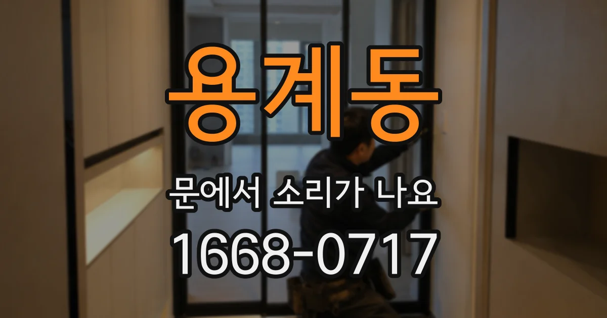 용계동 문에서 소리가 나요