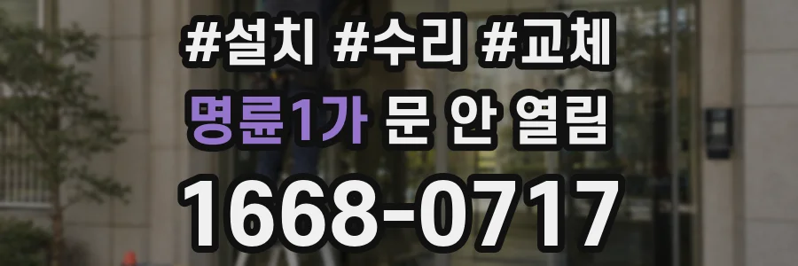 명륜1가 문 안 열림
