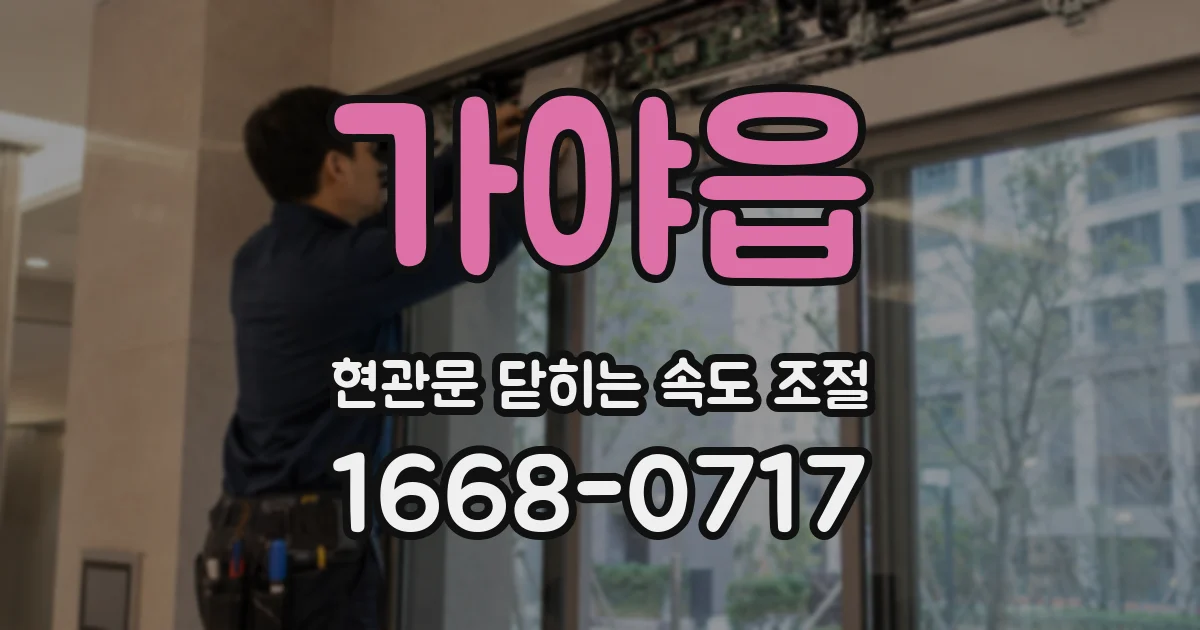 가야읍 현관문 닫히는 속도 조절