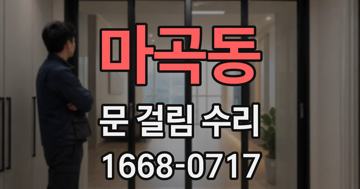 마곡동 문 걸림 수리
