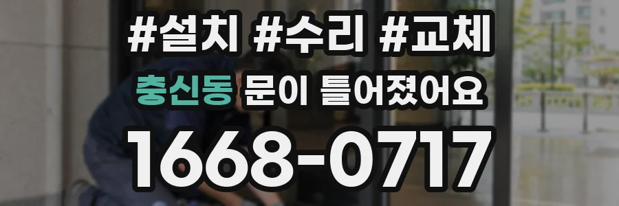 충신동 문이 틀어졌어요