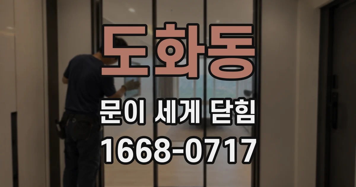 도화동 문이 세게 닫힘