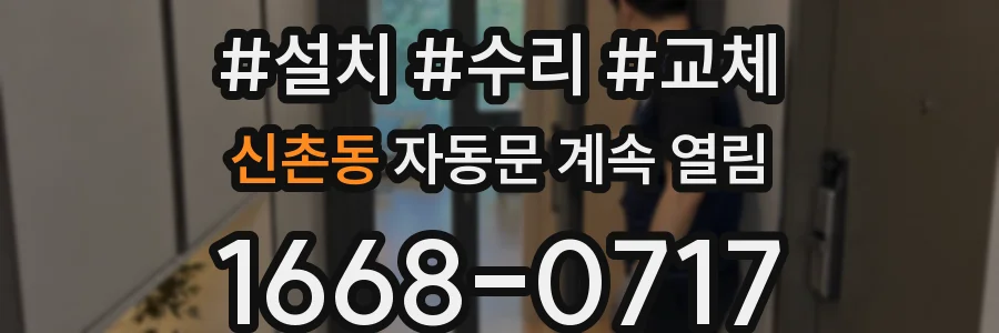 신촌동 자동문 계속 열림