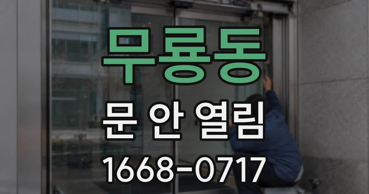 무룡동 문 안 열림