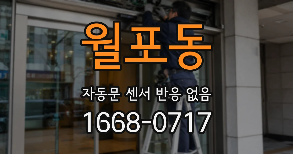 월포동 자동문 센서 반응 없음