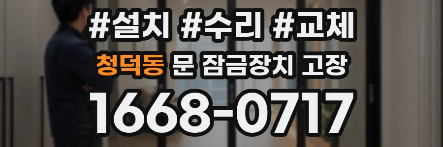 청덕동 문 잠금장치 고장
