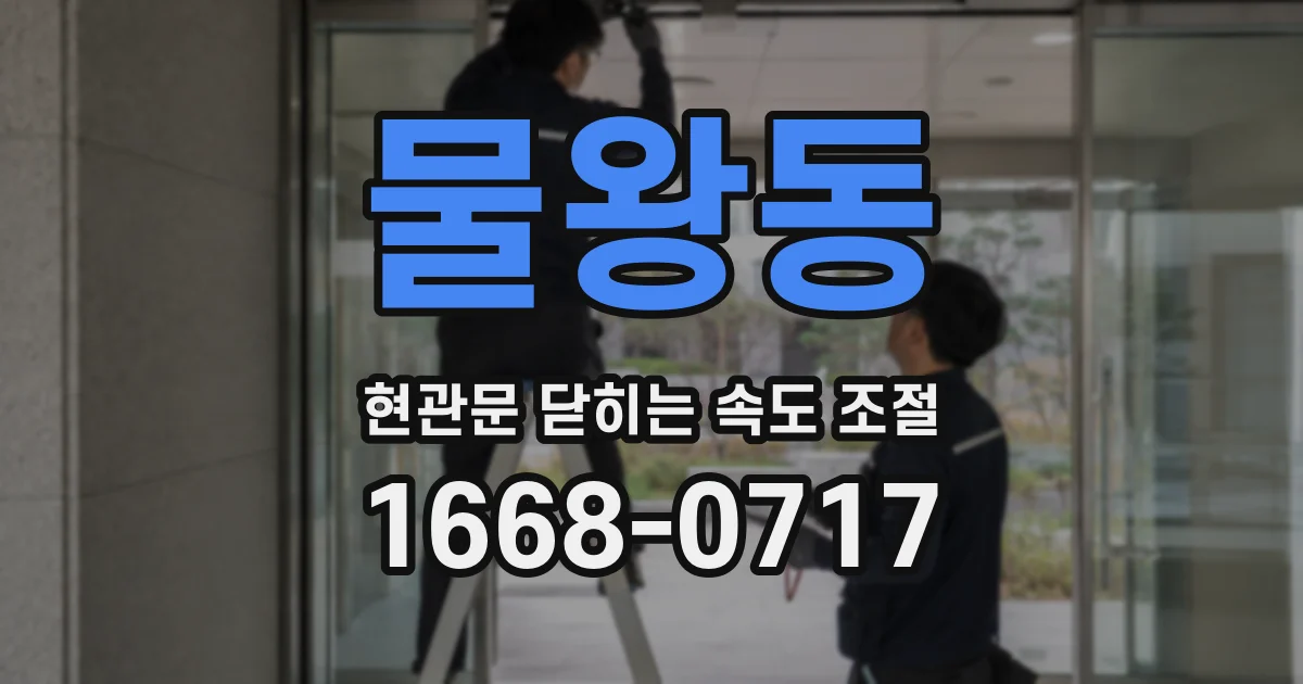 물왕동 현관문 닫히는 속도 조절