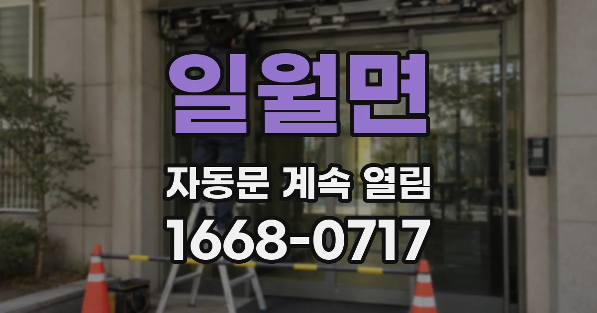 일월면 자동문 계속 열림