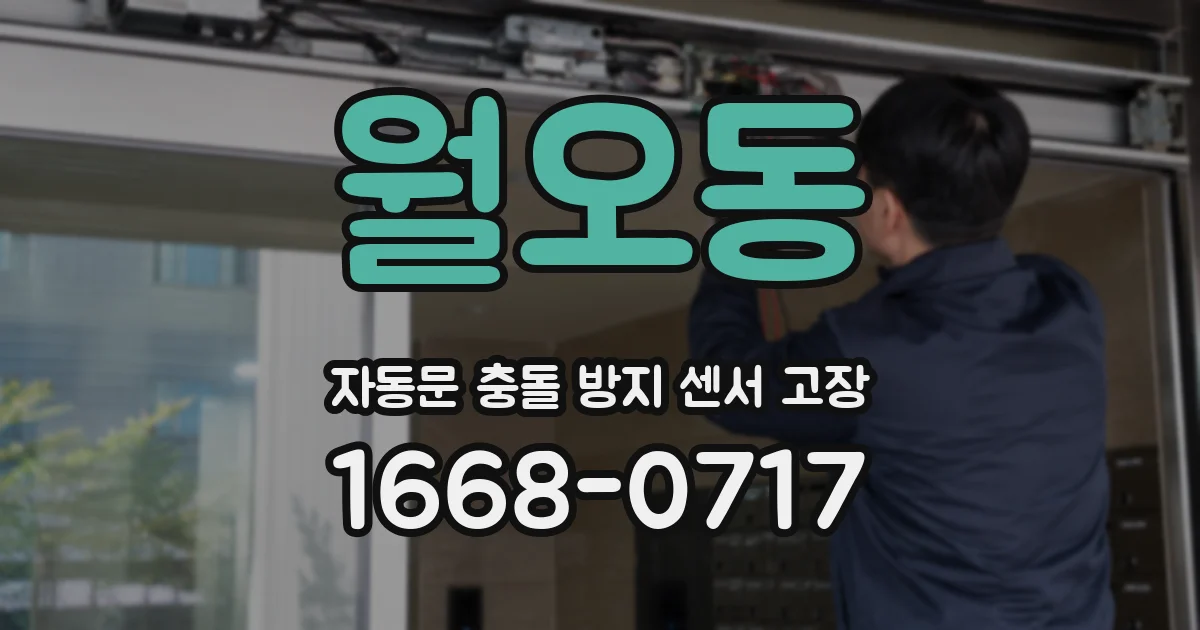 월오동 자동문 충돌 방지 센서 고장