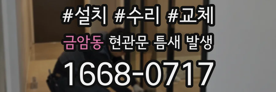 금암동 현관문 틈새 발생