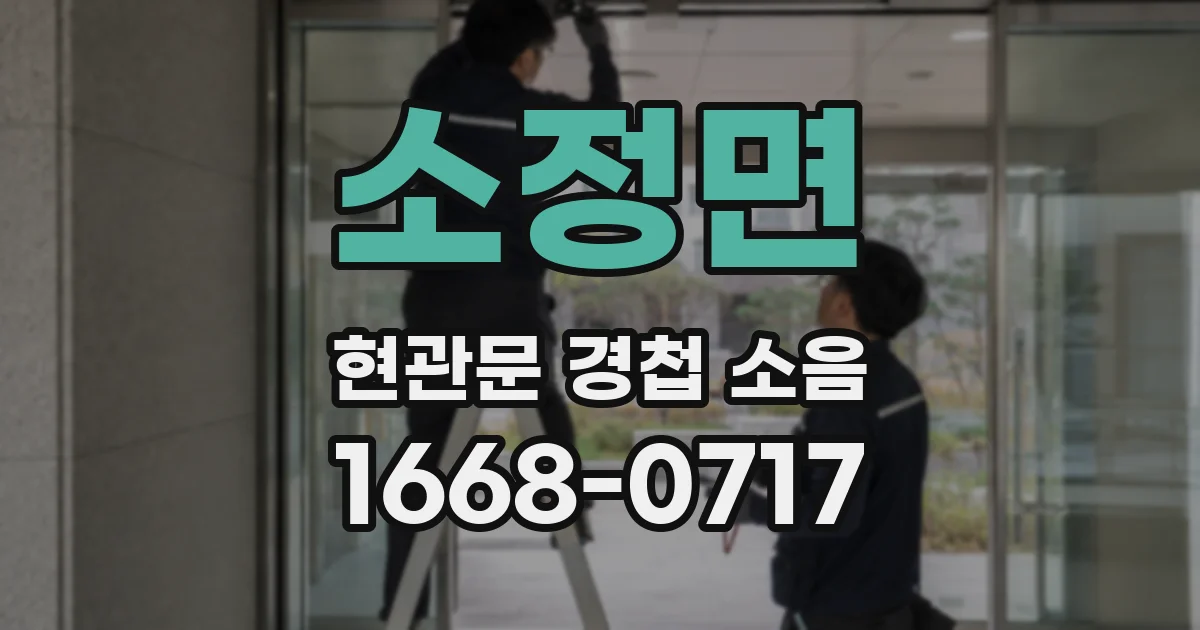 소정면 현관문 경첩 소음