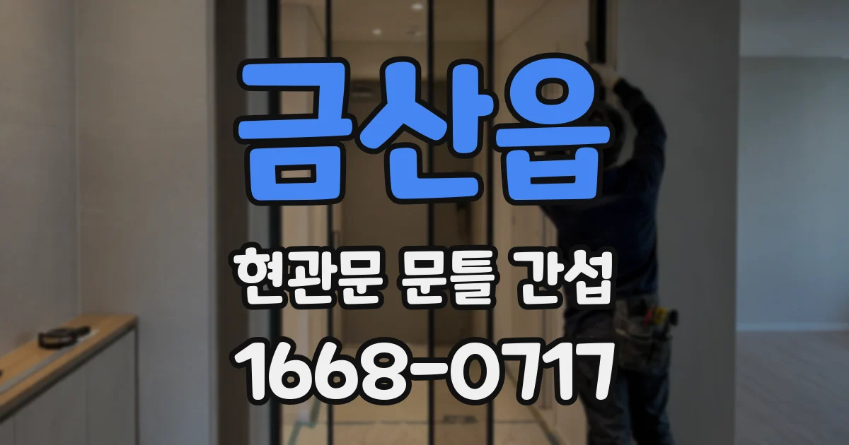 금산읍 현관문 문틀 간섭