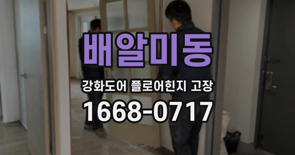 배알미동 강화도어 플로어힌지 고장
