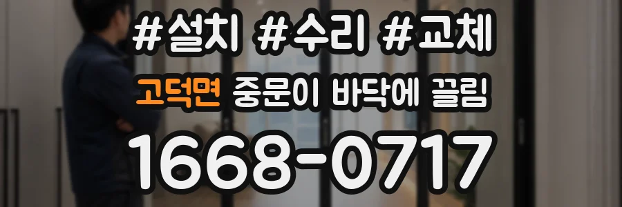 고덕면 중문이 바닥에 끌림