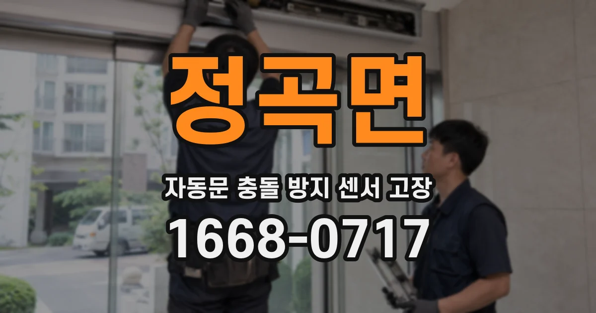 정곡면 자동문 충돌 방지 센서 고장