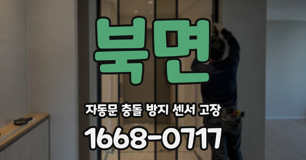 북면 자동문 충돌 방지 센서 고장