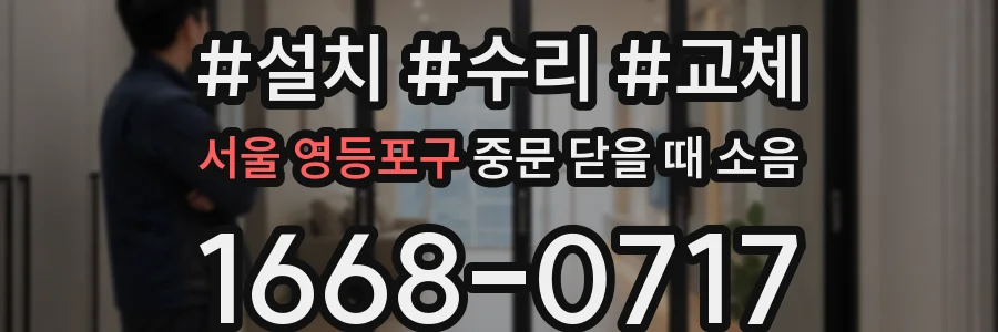 서울 영등포구 중문 닫을 때 소음