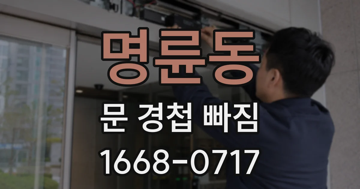 명륜동 문 경첩 빠짐