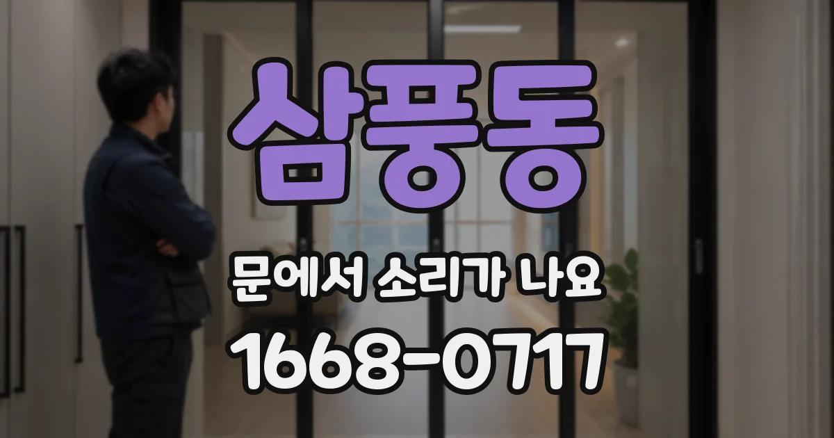 삼풍동 문에서 소리가 나요