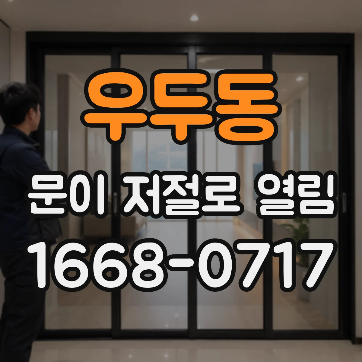 우두동 문이 저절로 열림