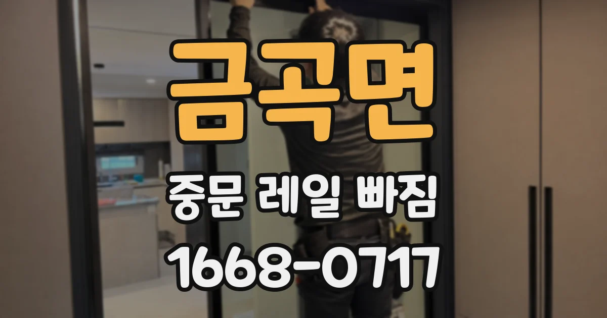 금곡면 중문 레일 빠짐