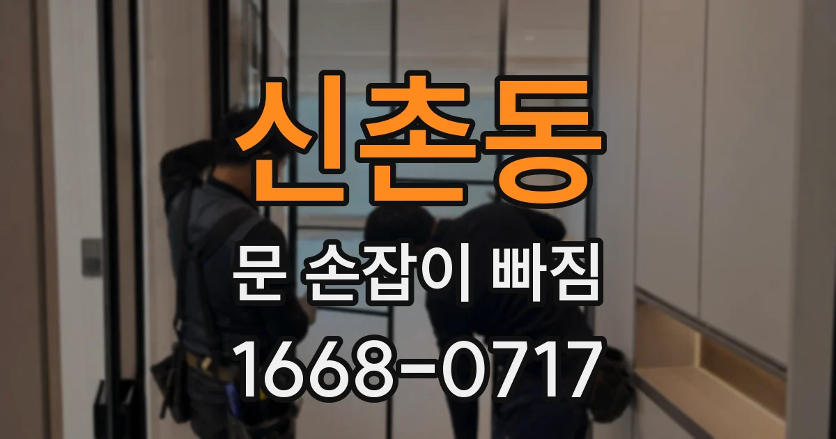 신촌동 문 손잡이 빠짐