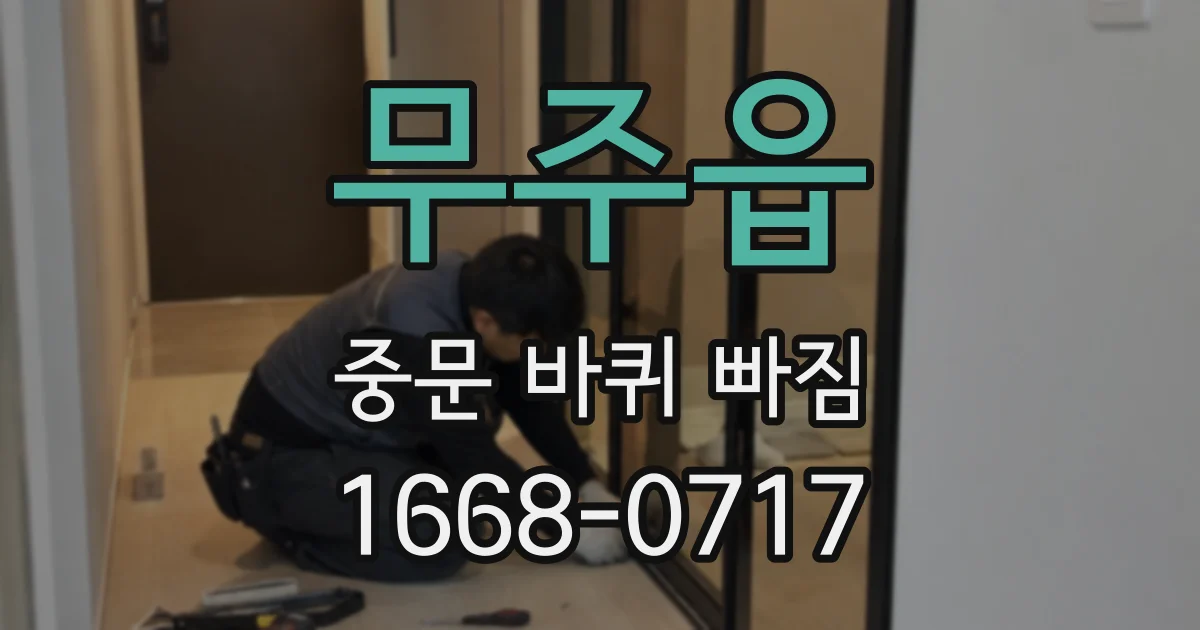 무주읍 중문 바퀴 빠짐