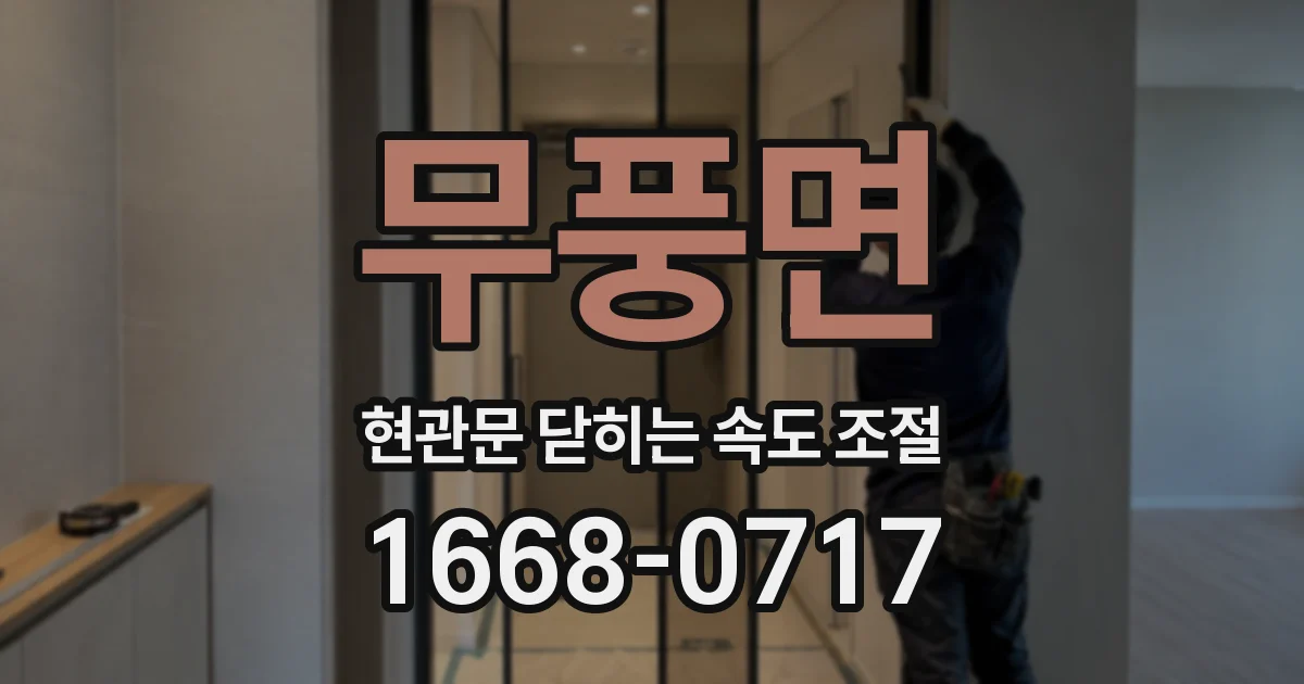 무풍면 현관문 닫히는 속도 조절
