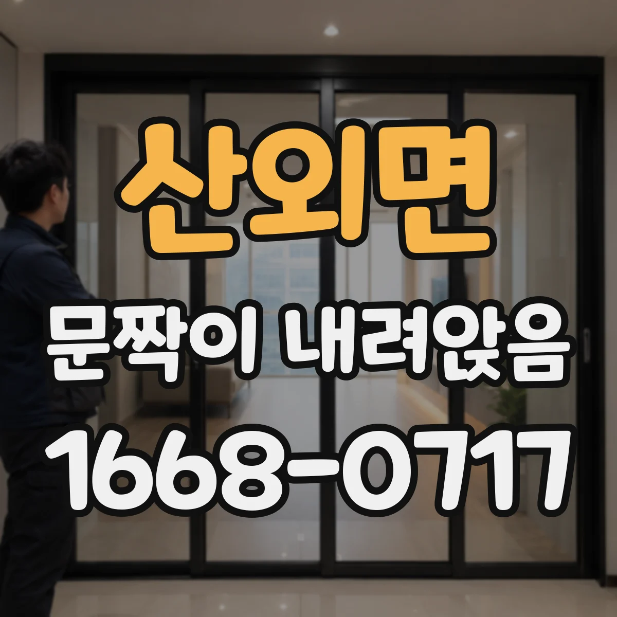 산외면 문짝이 내려앉음