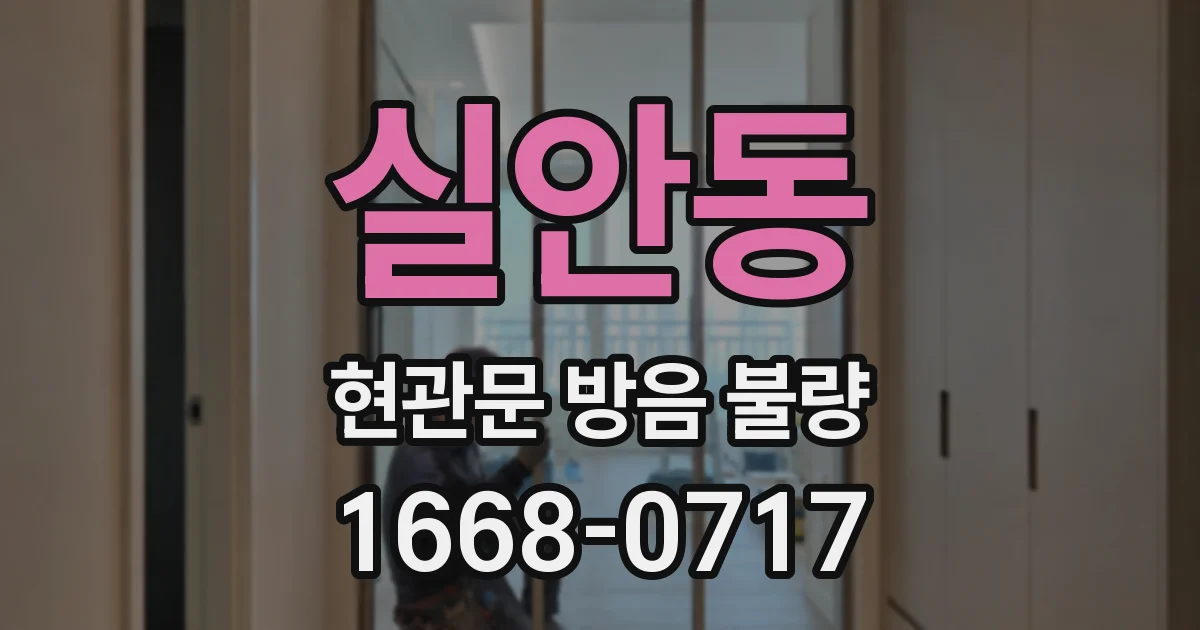 실안동 현관문 방음 불량