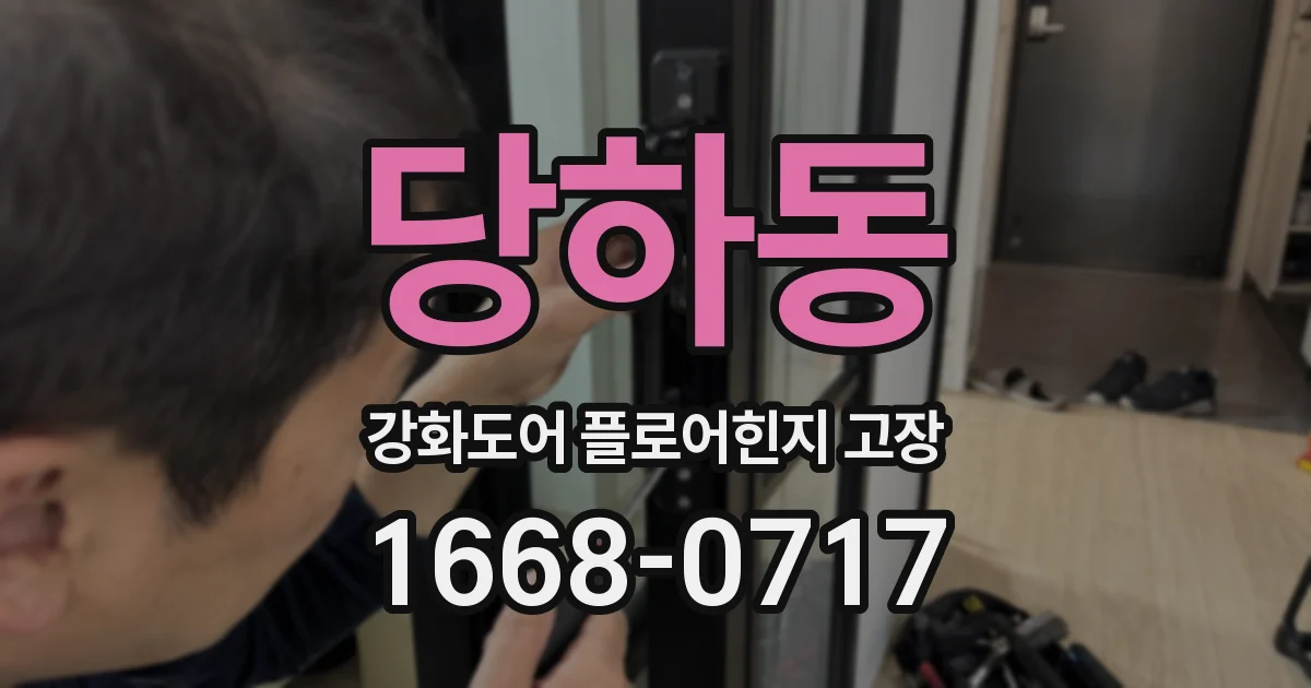 당하동 강화도어 플로어힌지 고장