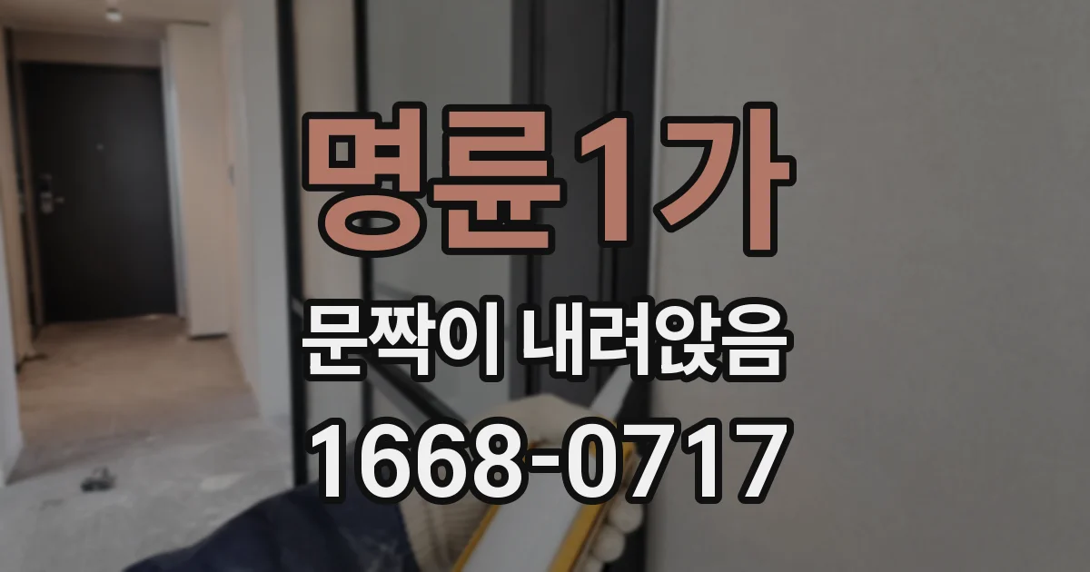 명륜1가 문짝이 내려앉음