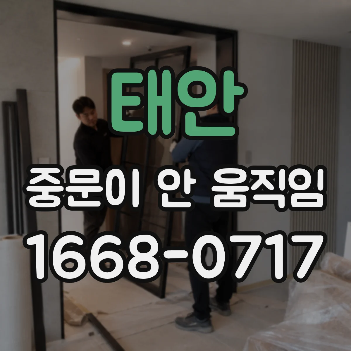태안 중문이 안 움직임