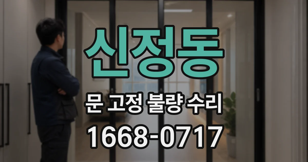 신정동 문 고정 불량 수리
