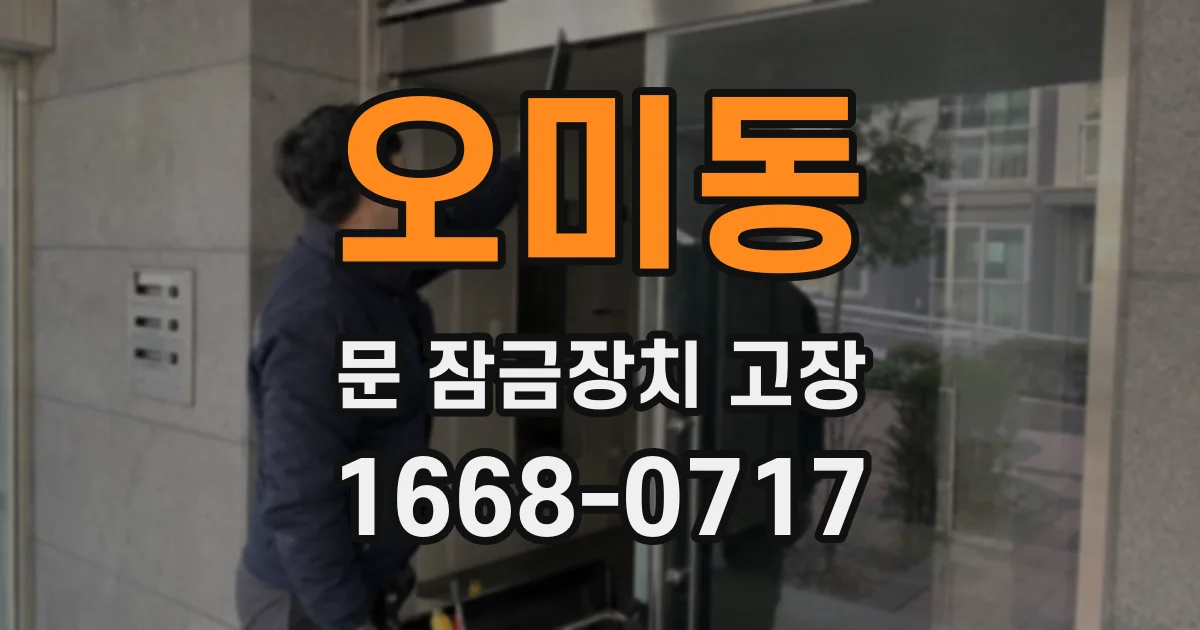 오미동 문 잠금장치 고장