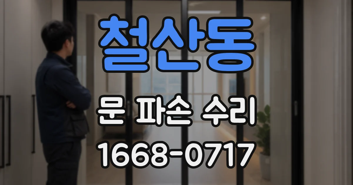 철산동 문 파손 수리