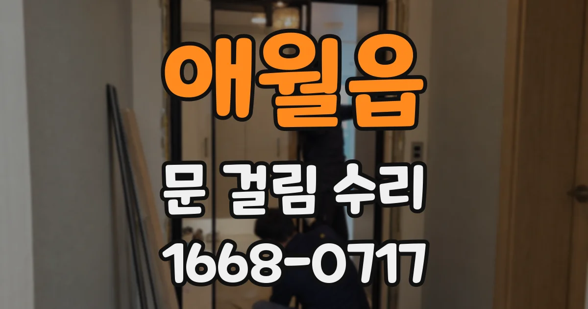 애월읍 문 걸림 수리