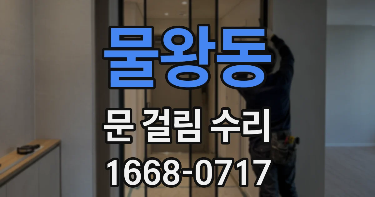물왕동 문 걸림 수리