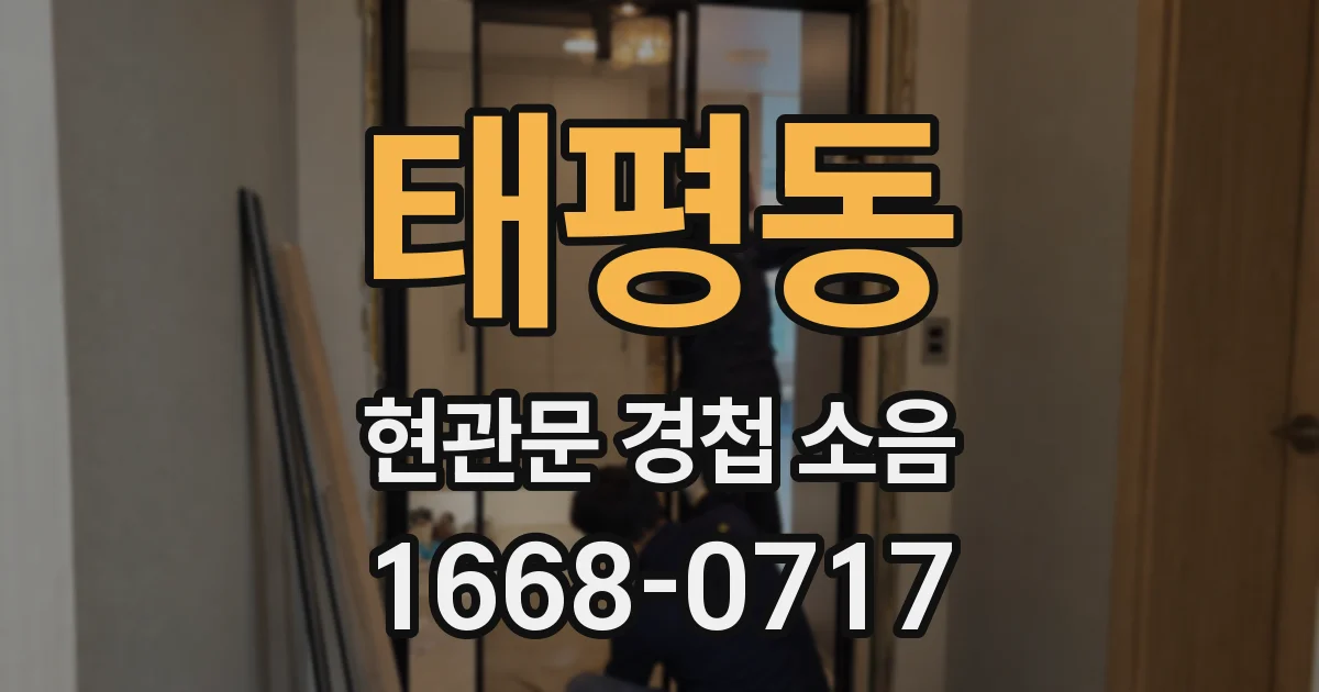 태평동 현관문 경첩 소음
