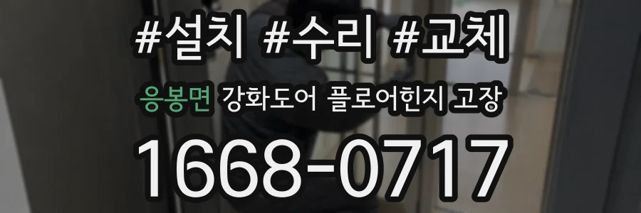응봉면 강화도어 플로어힌지 고장