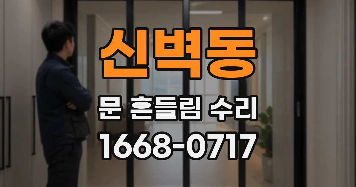 신벽동 문 흔들림 수리